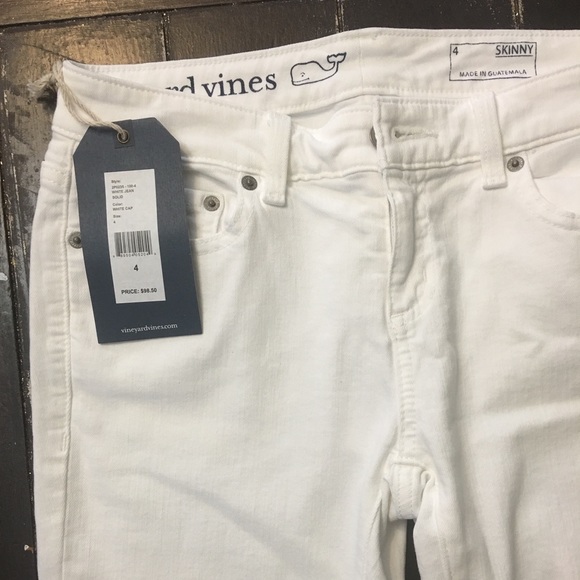 VINEYARD VINES STRETCHY WHITE SKINNY JEANS - Picture 8 of 8